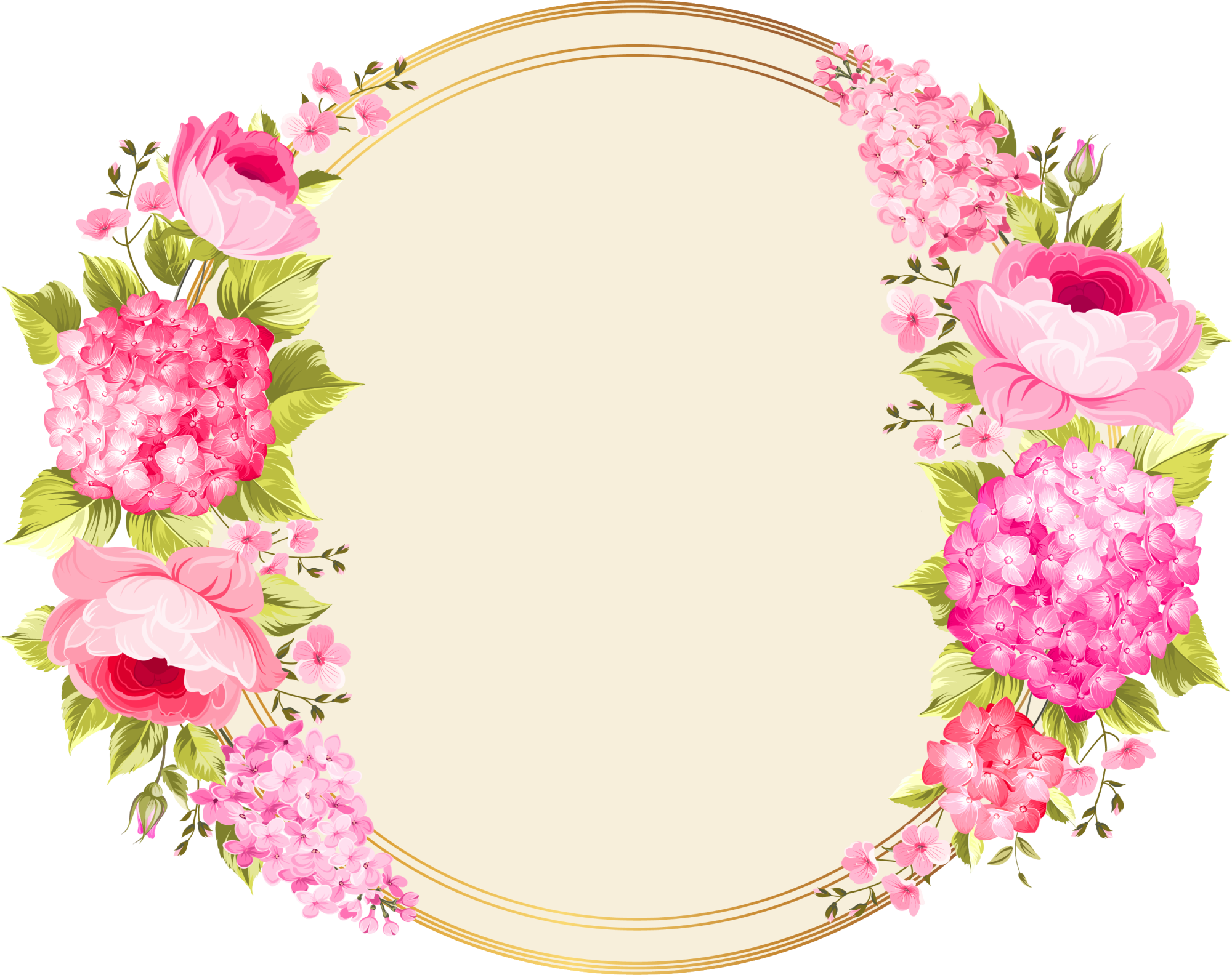Lei Drawing Pink Flower - Etiquetas Vintage Flores (2000x1584), Png Download