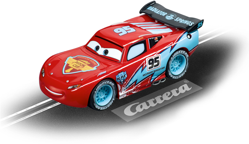 Pixar Cars Ice Lightning Mcqueen - Slot Cars - Ice Lightning Mcqueen-1:43-carrera (800x548), Png Download