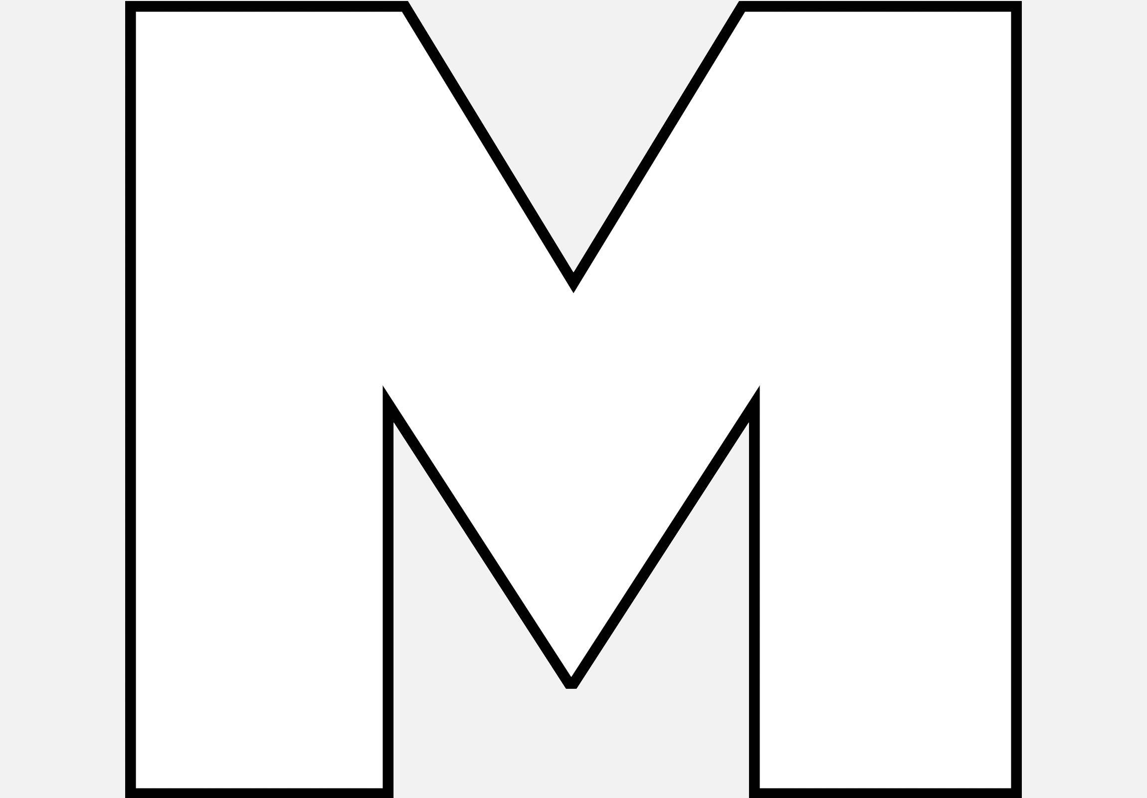 Black Letter M - Green And Blue Background (2300x1600), Png Download