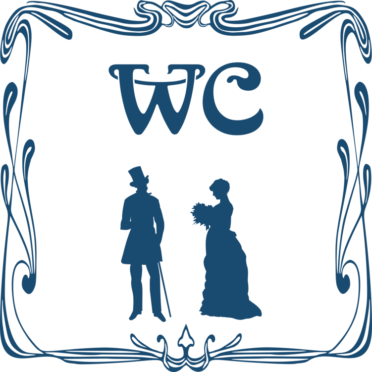 Public Toilet Flush Toilet Bathroom Sign - Art Nouveau Frame (751x750), Png Download