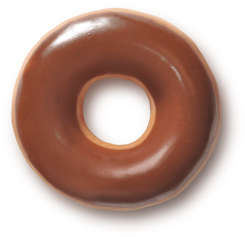 Dunkin Glazed Donut Pencil And In Color - Krispy Kreme Chocolate Doughnut (900x900), Png Download