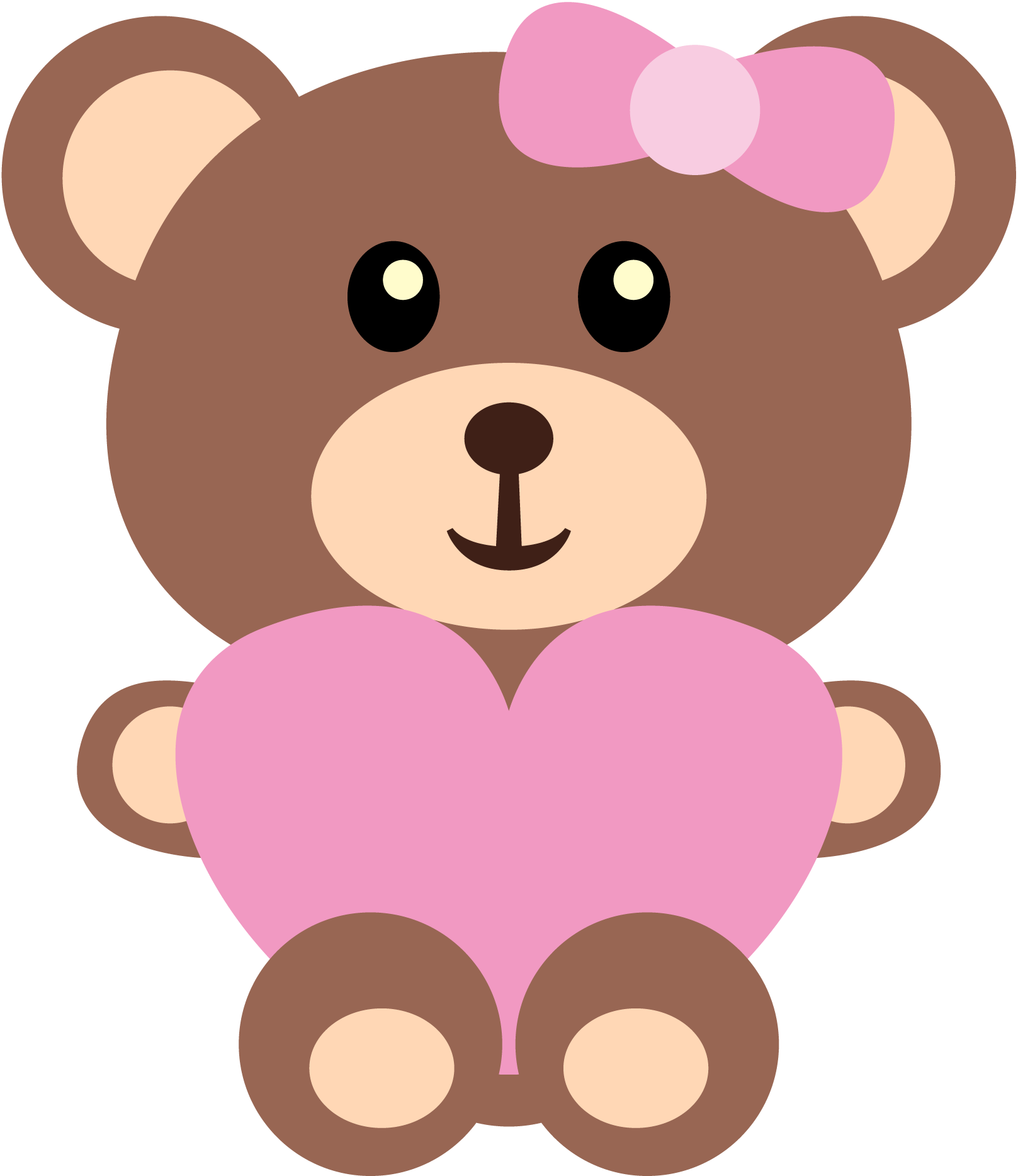 Pin By Pic Pic Festas On Urso - Girl Teddy Bear Clip Art (1617x1867), Png Download