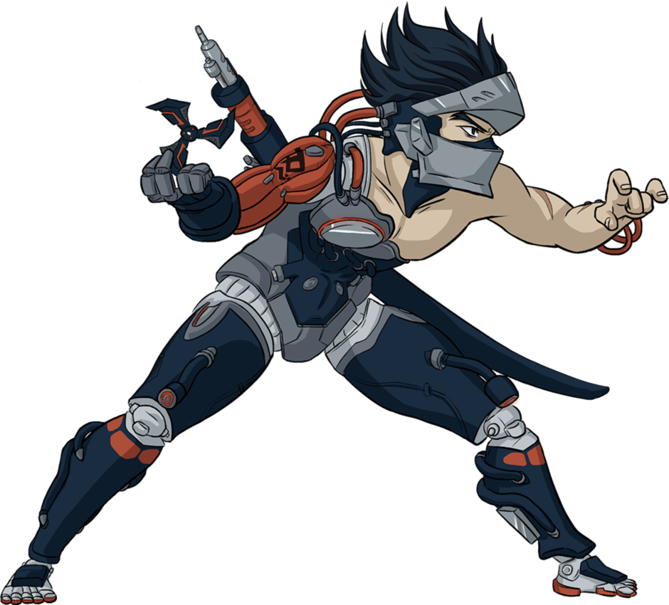 Blackwatch Genji By Gwazdka On Deviantart - Kakashi Hatake White Background (940x850), Png Download