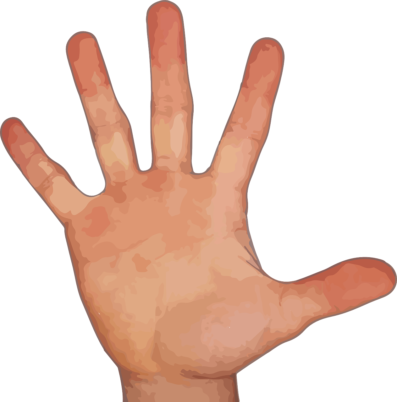 Hand With Five Fingers Png - Fingers Png (632x640), Png Download