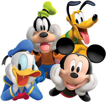 Banner Library Library Clubgang Png Personajes Disney - Mickey Club House Png (354x340), Png Download