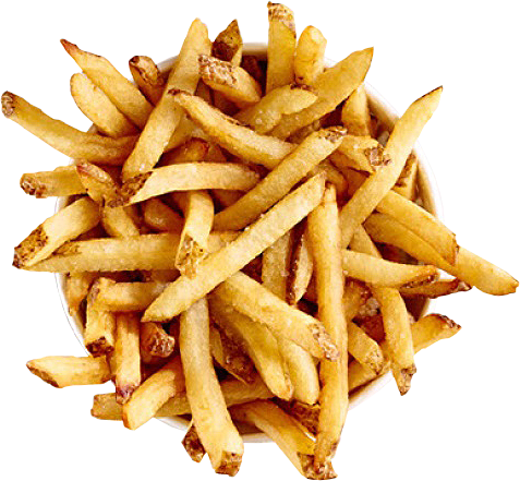 Best Free Fries Transparent Png File - Fast Food Top View Png (477x441), Png Download
