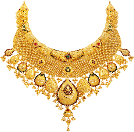 Download Gold Necklace Png - Kolkata Design Gold Jewellery PNG Image 