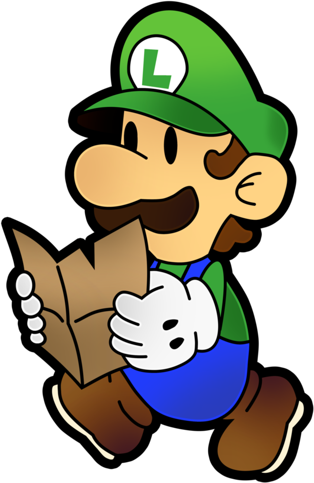 Paper Luigi Png Jpg Royalty Free Download - Paper Luigi The Thousand Year Door (757x1056), Png Download