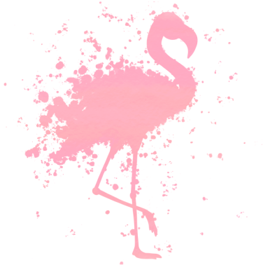 Pink Watercolor Flamingo Png (500x500), Png Download