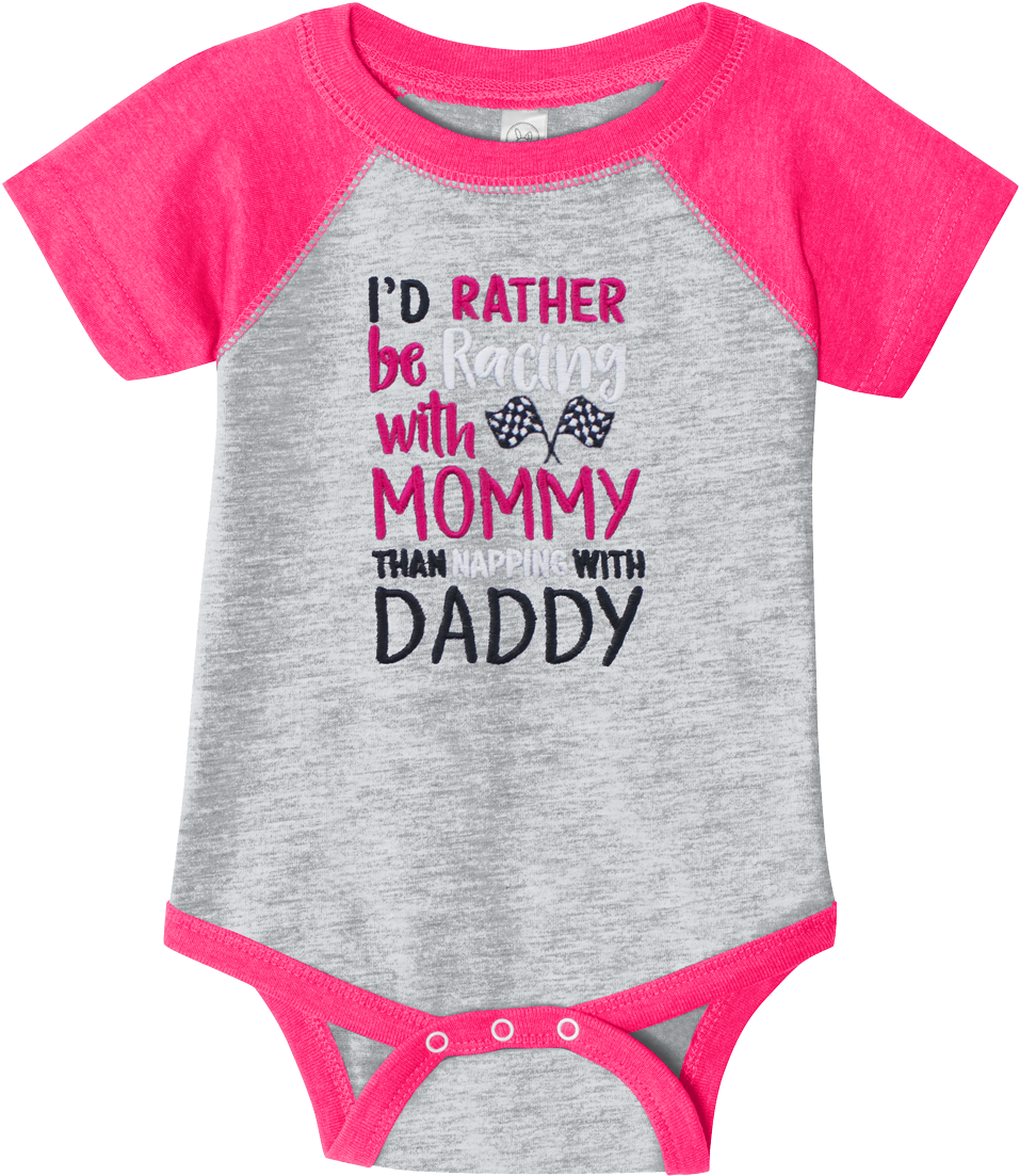 I'd Rather Be Racing W/mommy Embrd Onesie - Big And Little Sister And Brother Jerseys (1200x1200), Png Download