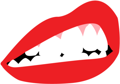 Cartoon Lips Teeth Png - Gap Teeth Quotes (500x500), Png Download