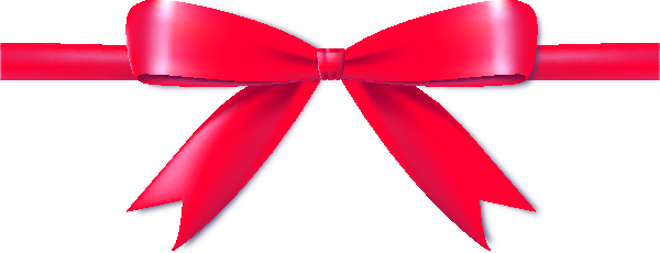 Ribbon Pink Icon - Red Bow Ribbon Vector (600x230), Png Download
