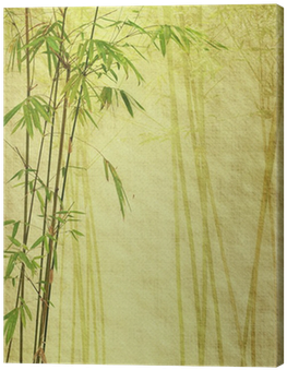 Bamboo On Old Grunge Antique Paper Texture - Sticker (400x400), Png Download