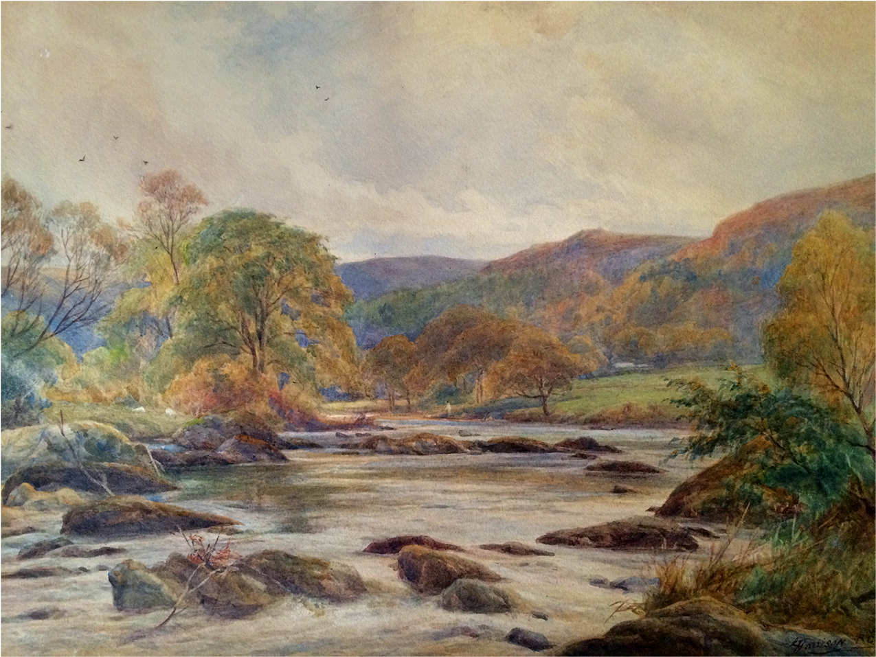 Charles Harmon Harrison 1842-1902 British Artist Landscape - Painting (1400x1400), Png Download