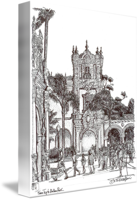Vector Free Library Field Trip To Balboa - Balboa Park (448x650), Png Download