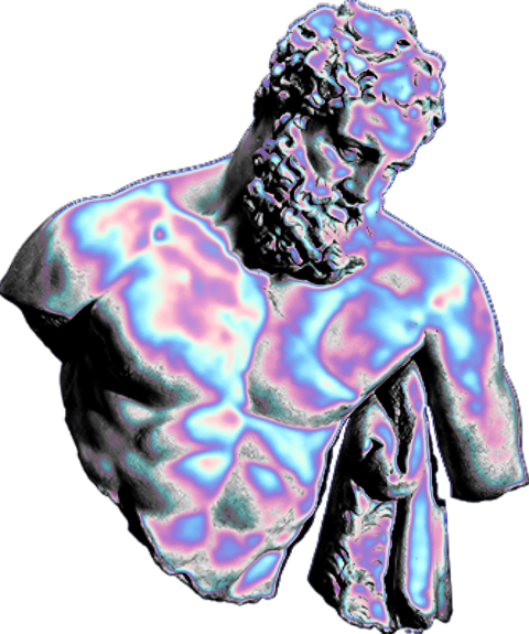 Holo Holographic Vaporwave Aesthetic Tumblr Freetoedit - Statue Png (480x575), Png Download