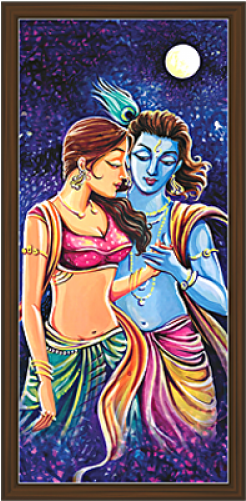 Radha Krishna Paintings Krishna Leela, Krishna Radha, - Painting Png Radhe Krishna (500x500), Png Download