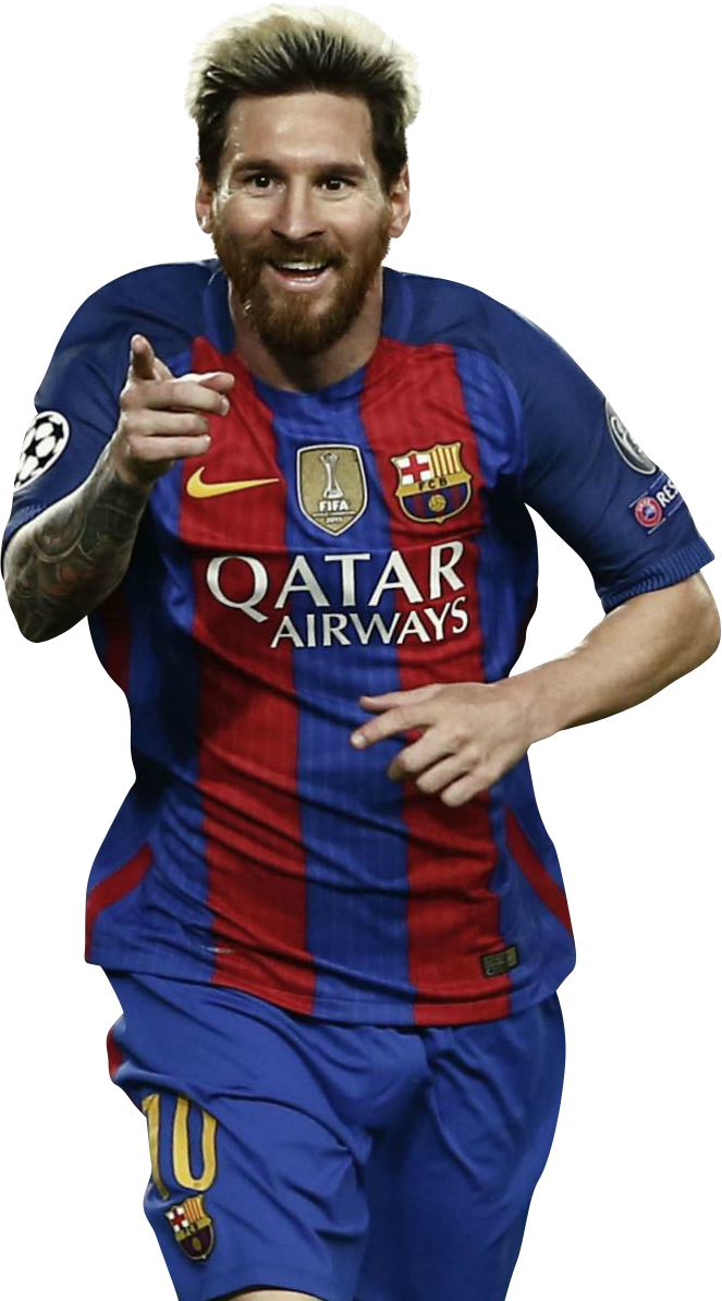 Lionel Messi Render - Barcelona Messi 2016 17 (663x1194), Png Download