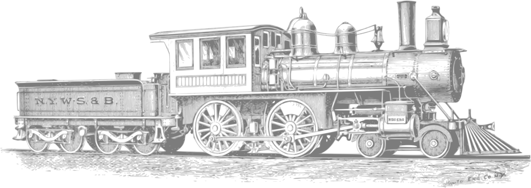 This Free Icons Png Design Of Steam Locomotive (2400x1017), Png Download