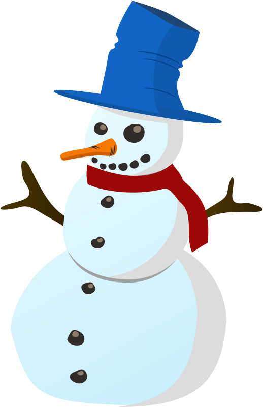 Snowman Clipart Shopping - ฤดู หนาว ภาพ การ์ตูน (530x800), Png Download