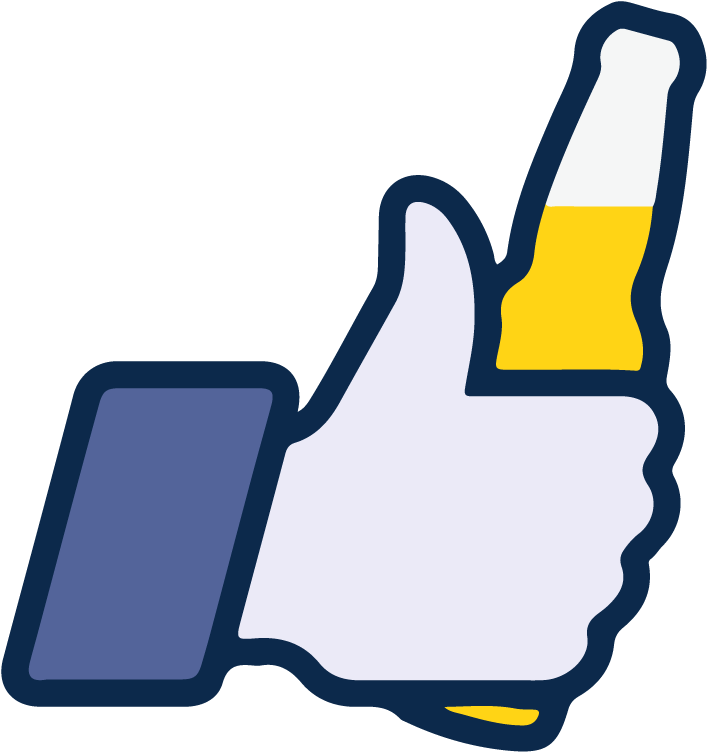 Facebook Like Beer Icon Vector Logo Thumbs Up - Like Logo (800x800), Png Download