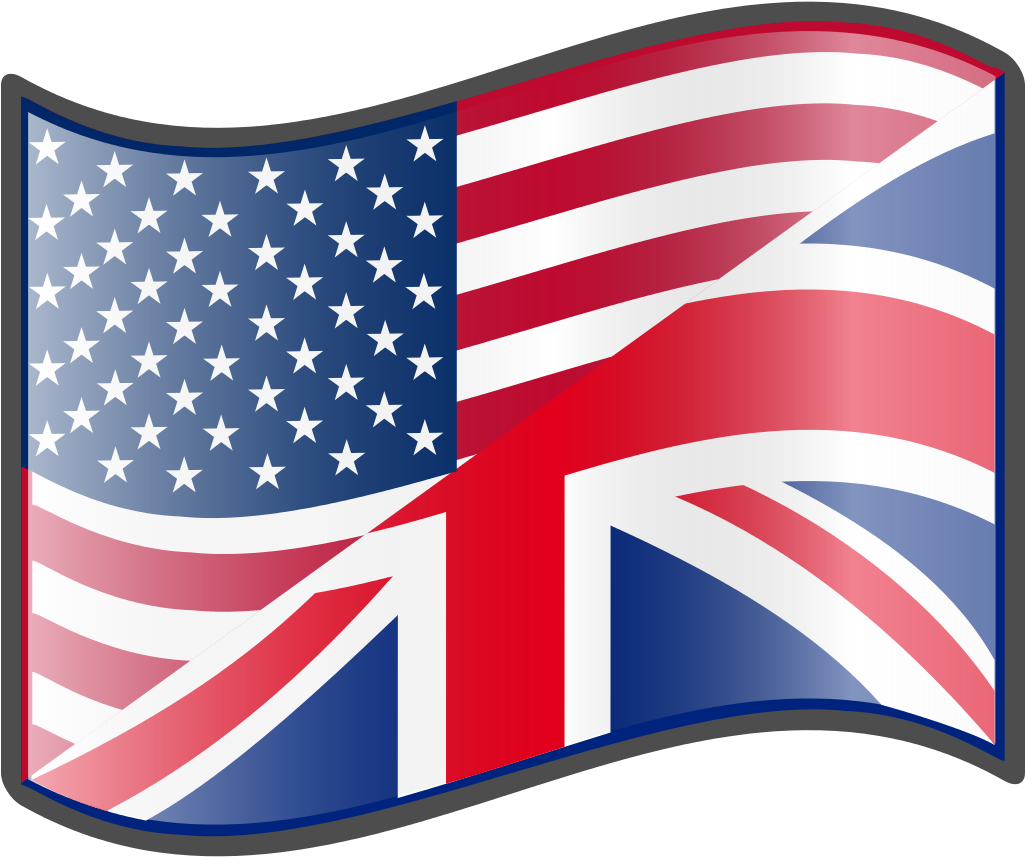 Htwb English Us Flags - Pronunciation Variation In English (1024x1024), Png Download