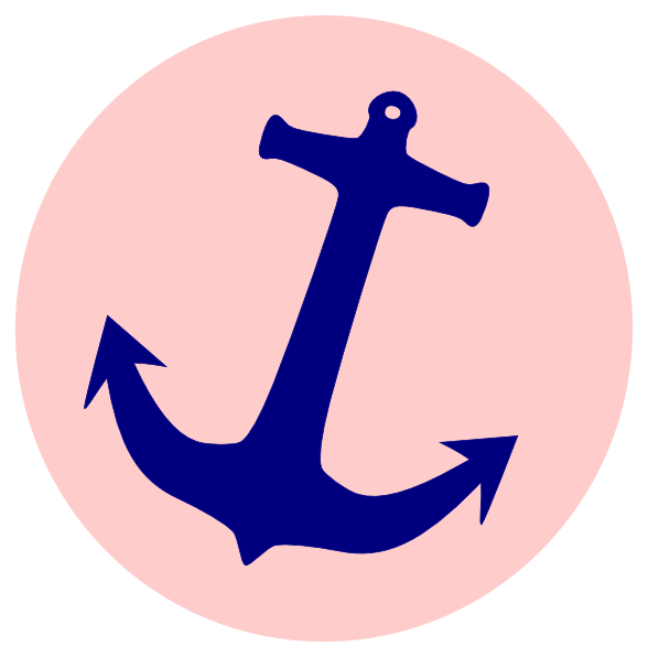 Graphic Black And White Library Anchor Clip Vector - Cute Anchor Clip Art (588x596), Png Download