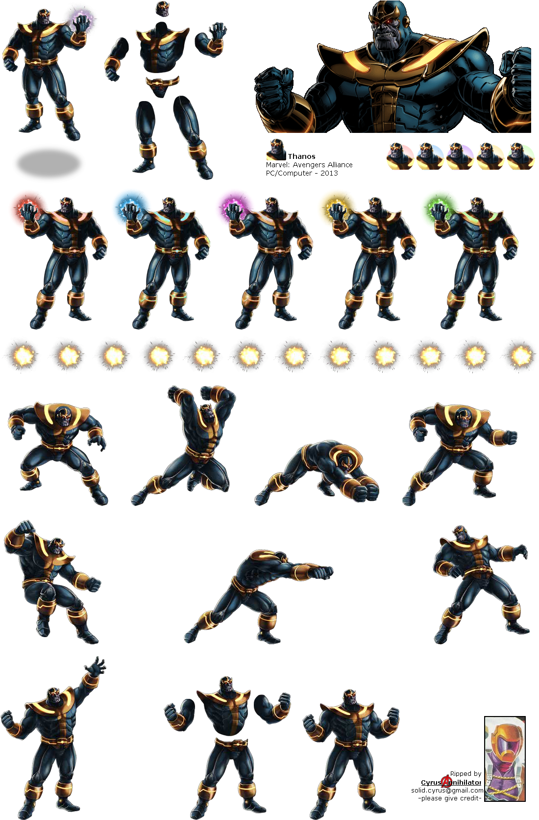 Click For Full Sized Image Thanos - Marvel Avengers Alliance Thanos (1115x1680), Png Download