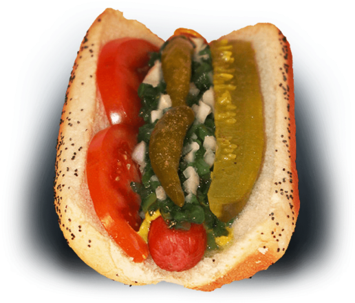 You Got Yourself A Chicago Style Hot Dog My Friend - Dog (525x448), Png Download