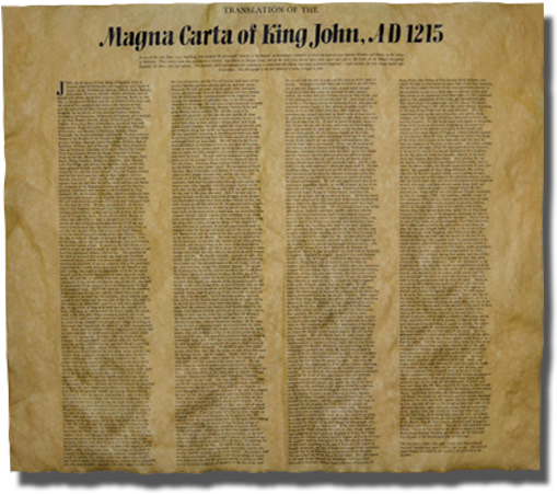Magna Carta Of King James, Ad 1215 High Quality, Parchment - Poster (519x616), Png Download