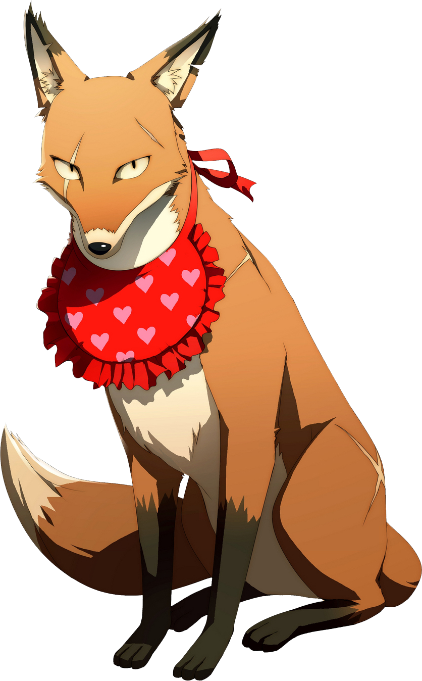 Japanese Drawing Kitsune - Persona 4 Fox (836x1348), Png Download