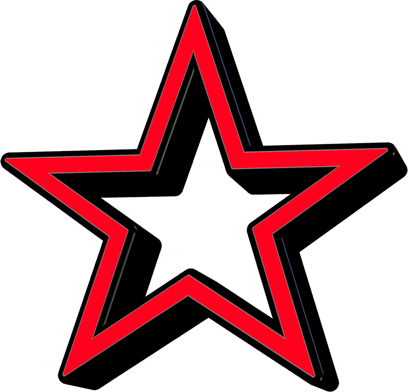 Yellow Star Clipart, Red Star Icon - Star Glasses Props (827x794), Png Download