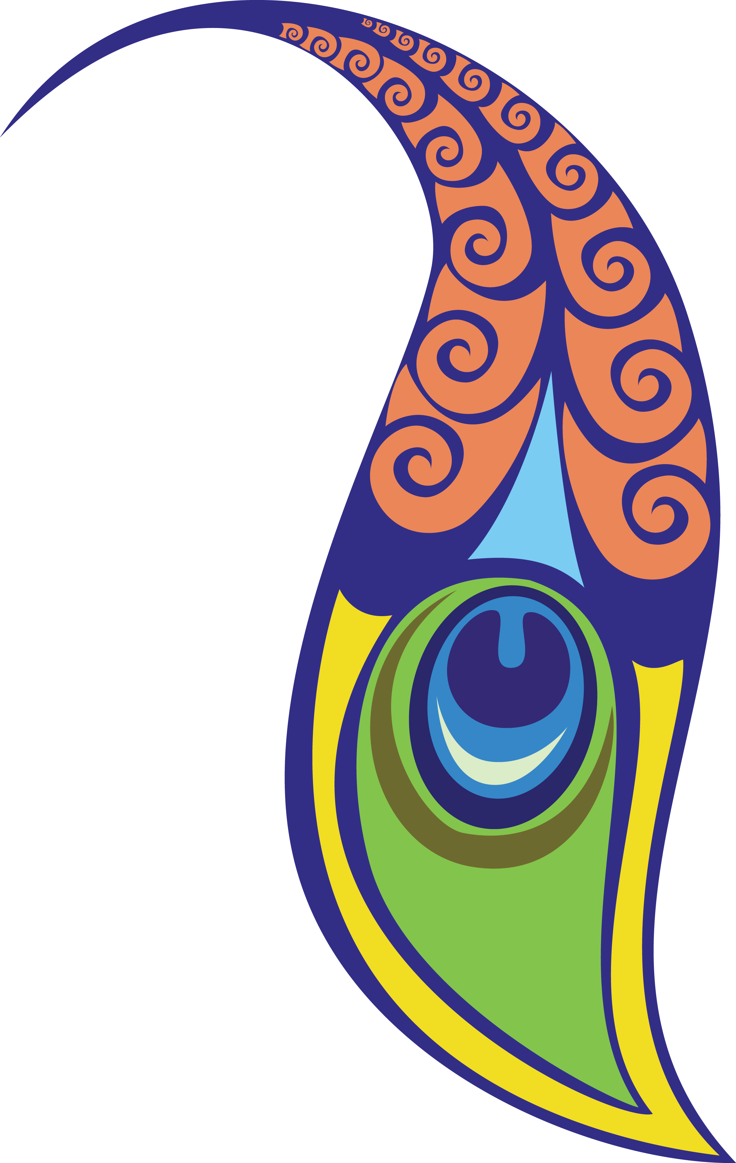 Download Png Coloured - Mor Pankh Png Vector PNG Image with No Background -  