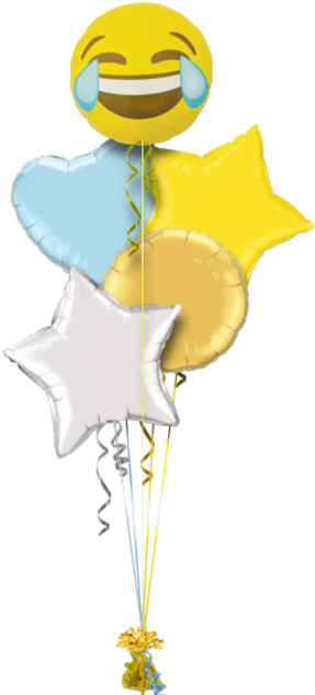 Emoji Crying Laughing Birthday Balloon - Emoji Laughing And Crying Round Foil Helium Balloon (286x686), Png Download