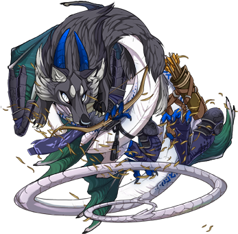 Eu1zwg - Wolf Hanzo And Genji Dragons (350x350), Png Download