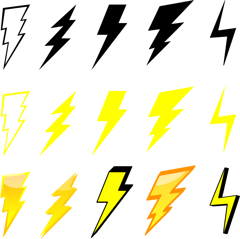 Mobile Compatible - Lightning Vector Free (1000x1000), Png Download