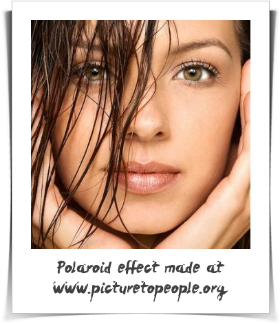 Polaroid Photo Effect - Beautiful Girl Sexy Face (415x495), Png Download