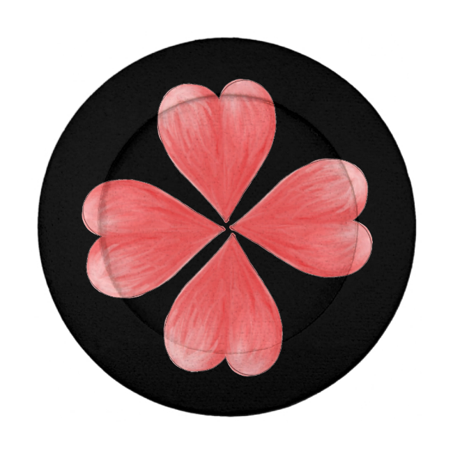 Red Watercolour Heart Flower On Black Background Pack - Hibiscus (650x650), Png Download