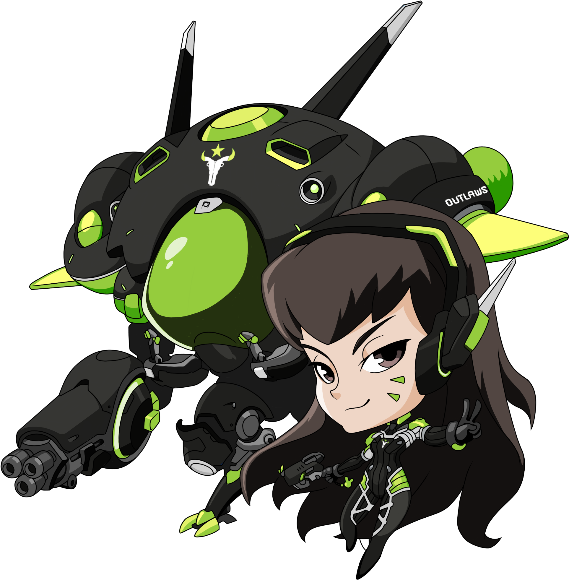 Houston Outlaws - D Va Cute Sprays (2048x2048), Png Download