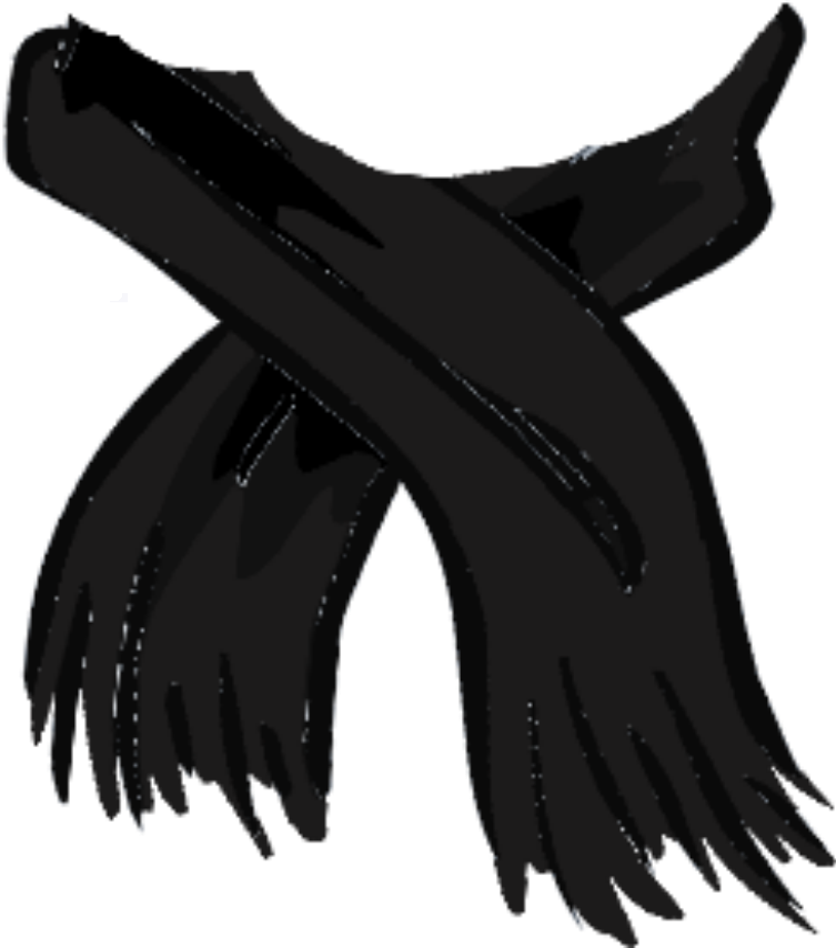 Heather Black Scarf - Black Scarf Png (753x854), Png Download