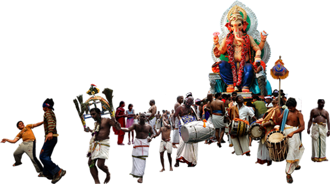 The 56th Bengaluru Ganesh Utsava Upholds The Rich Tradition - Transparent Background Ganpati Png (678x414), Png Download