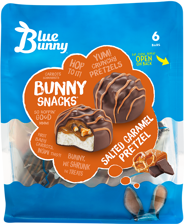 Salted Caramel Pretzel Bunny Snacks® - Blue Bunny Bunny Snacks (342x400), Png Download