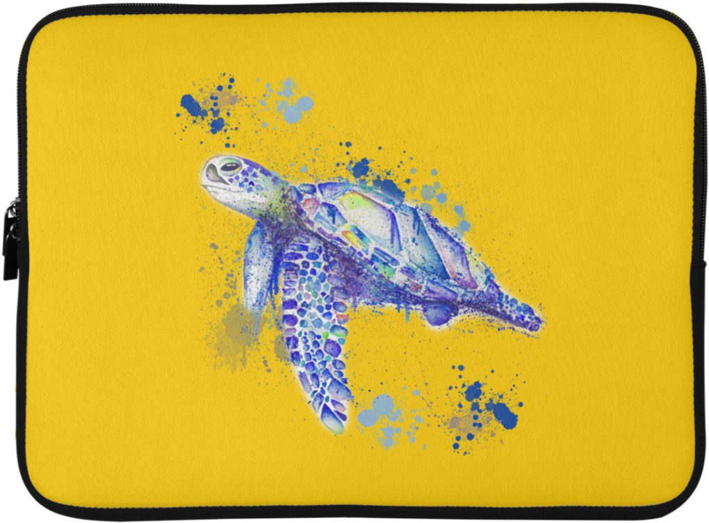 Watercolor Sea Turtle Laptop Sleeves - Watercolor Painting (1024x1024), Png Download