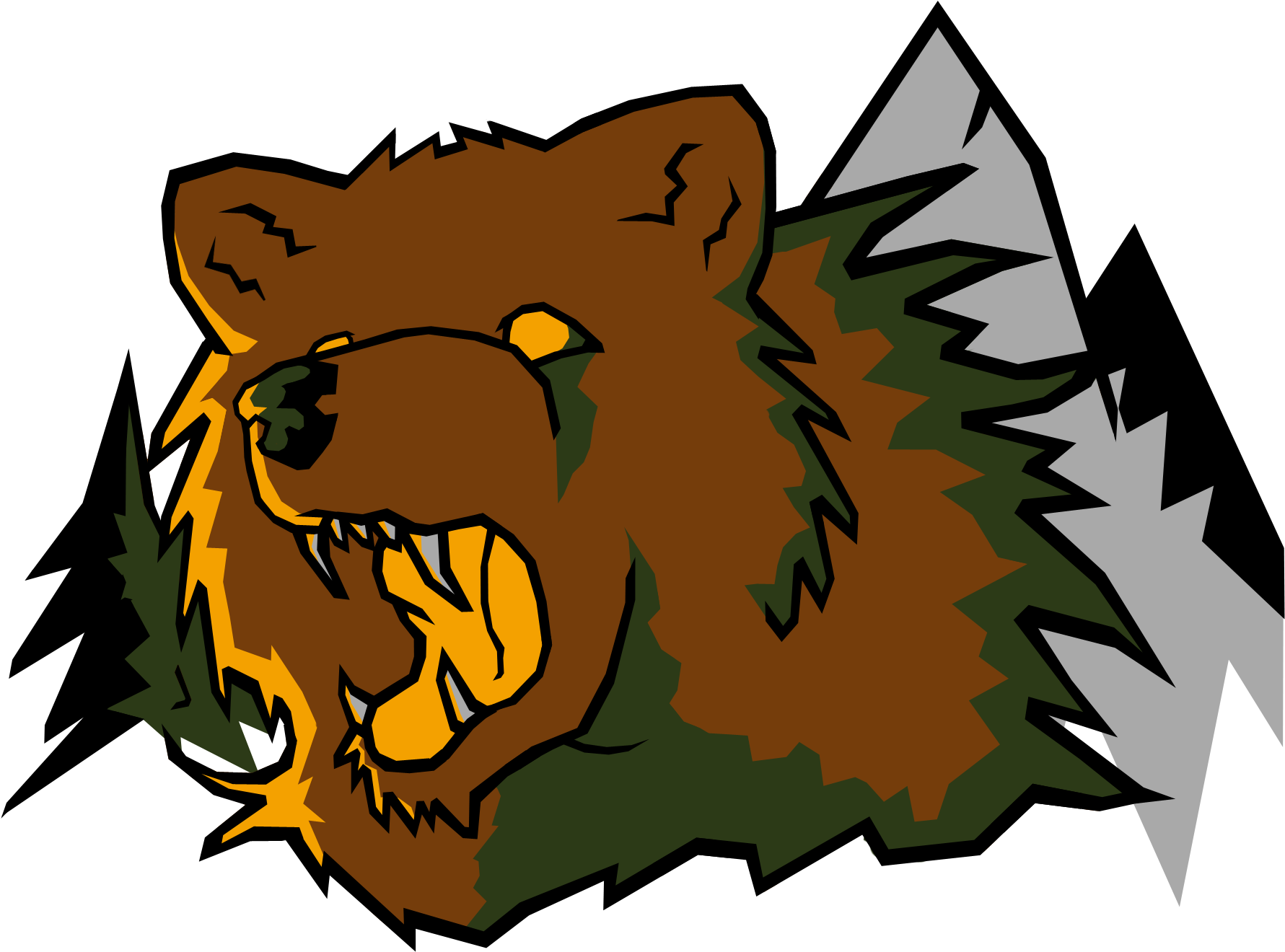Grizzly Bear Sports Logo By Darkstarwolf07 - Bear (1890x1417), Png Download