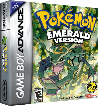 Emerald Version - Pokemon Emerald Gameboy Advanced Gba (456x528), Png Download