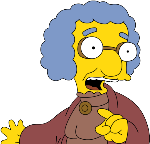 Grandma Van Houten - Simpsons Grandma Van Houten (545x491), Png Download