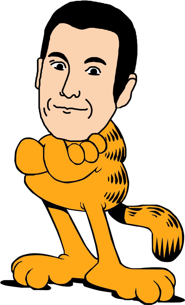 Why Did I Draw This I Thought It Would Beat Guy Fieri - Garfield Coloring (768x1241), Png Download