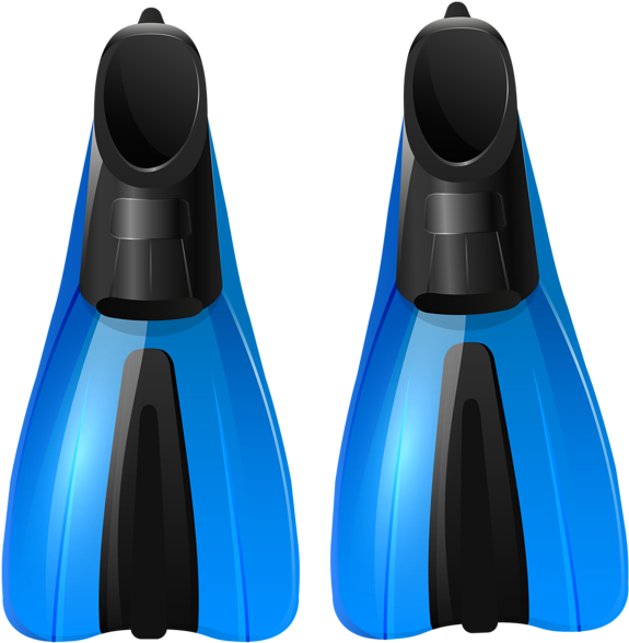 Diving Fins Png Clip Art Image - Scuba Diving Fins Png (587x600), Png Download