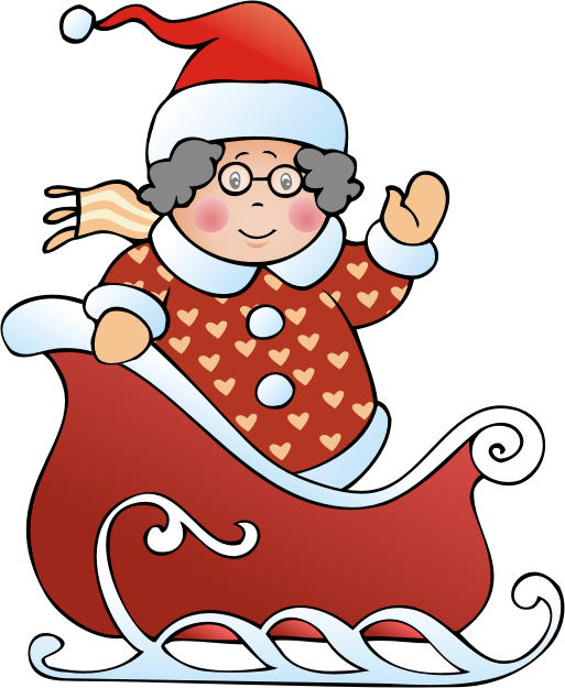 Santa Claus - Grandma Christmas Clip Art (513x625), Png Download