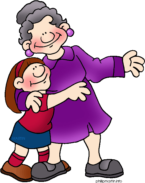 Grandfather Clipart Grandma Spanish - Aunt Clipart (529x648), Png Download